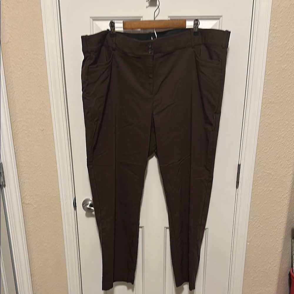 Lane Bryant Brown Ankle Cropped Pants